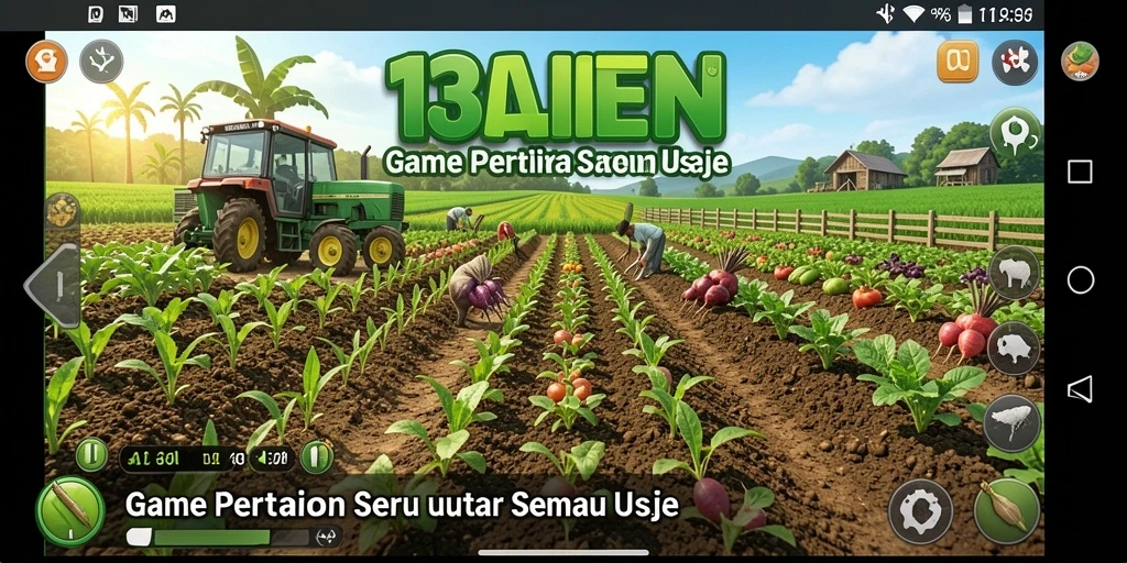 Gameplay seru di dunia pertanian alien yang penuh warna.