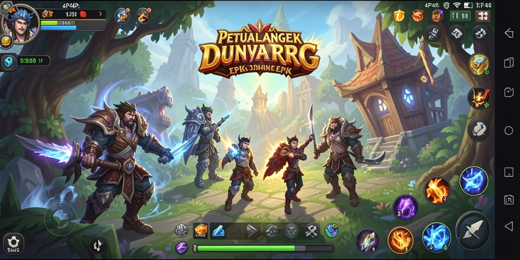 Gameplay RPG mendalam dengan grafis menawan di 4P4P.