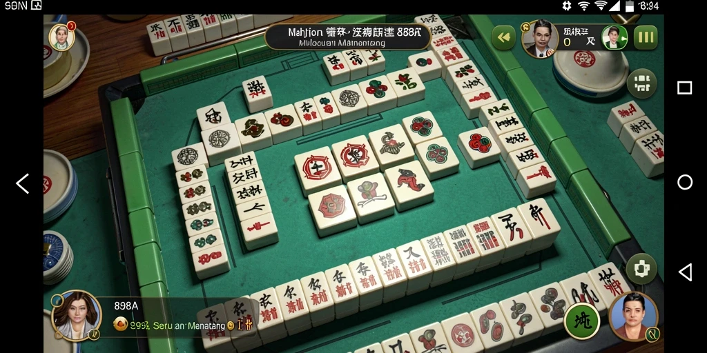 Tangkapan layar dari gameplay Menarik dalam 898A Mahjong.