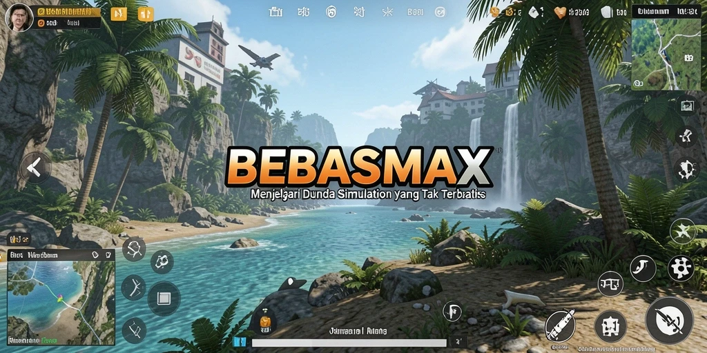 Tampilan gameplay menarik dari BEBASMAX yang penuh warna.
