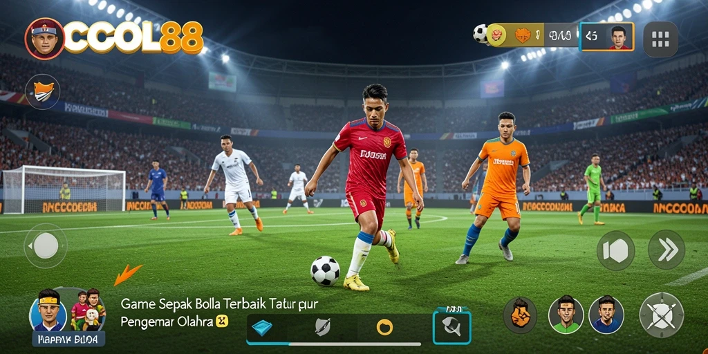 Tangkapan layar utama COCOL88 yang menunjukkan aksi pertandingan sepak bola yang mendebarkan.