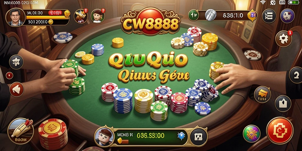 Screenshot CW8888 menampilkan gameplay QiuQiu yang menarik dan seru.