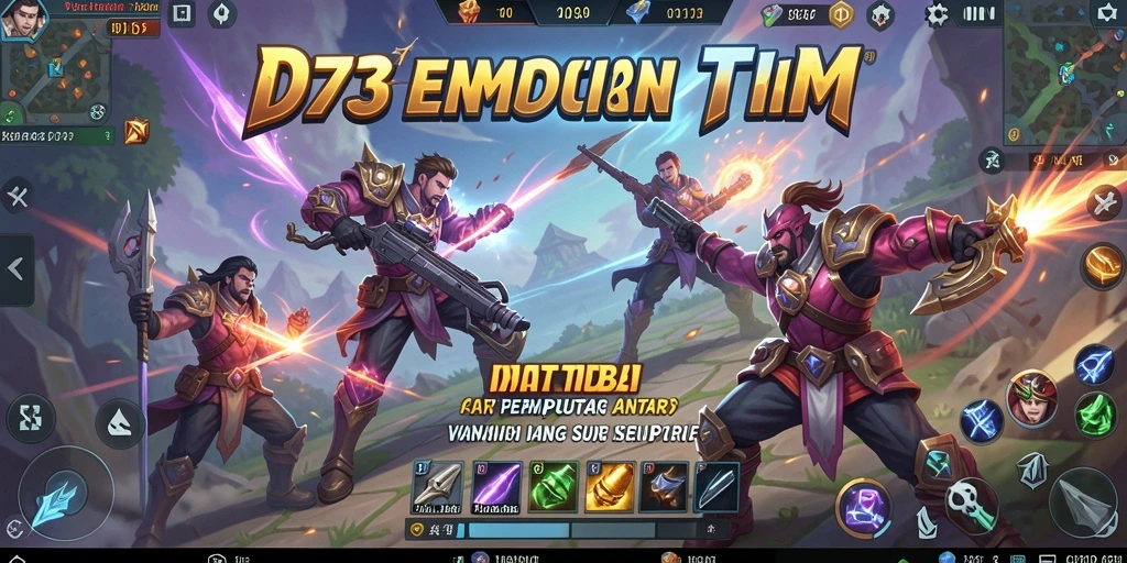 Gameplay seru D73 dalam pertempuran MOBA yang sengit.