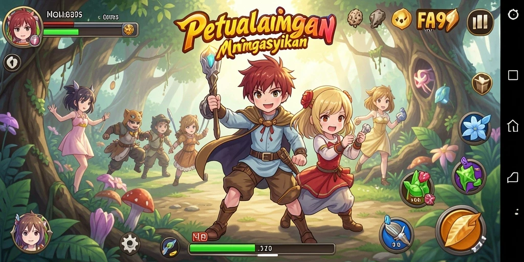 Tampilan gameplay yang menarik dalam FA99 dengan karakter Anime yang menawan.