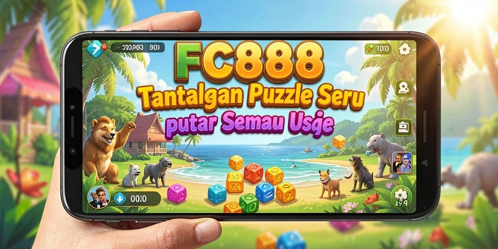 Tampilan gameplay menantang dari FC888 dengan teka-teki menarik.