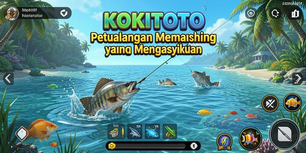 Tampilan menarik dari gameplay KOKITOTO menangkap moment memancing yang seru.