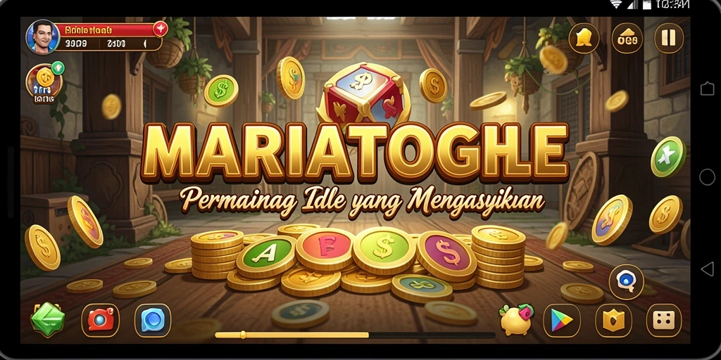 Screenshot gameplay MARIATOGEL menunjukkan antarmuka yang menarik dan karakter lucu.