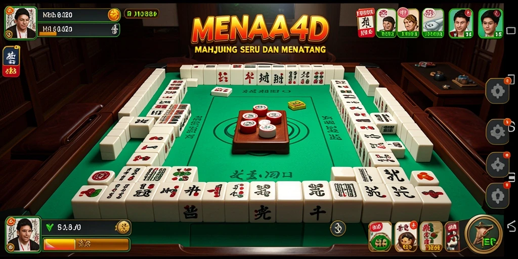 Tangkapan layar MENARA4D menampilkan gameplay Mahjong yang seru.