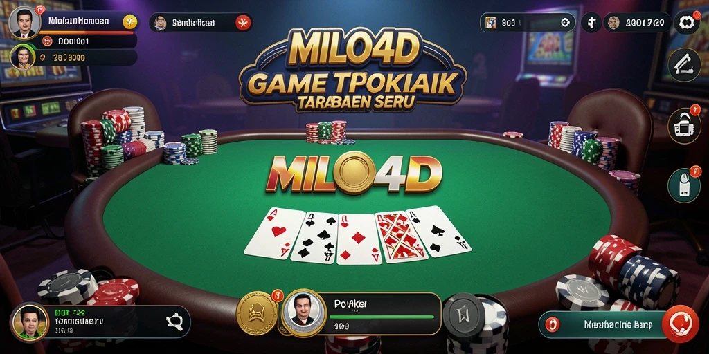 Tampilan gameplay seru di MILO4D, siap tantang skill Poker Anda.