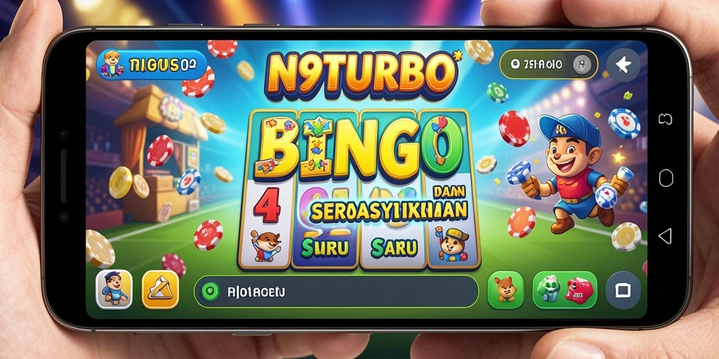 Tampilan gameplay seru dalam N9TURBO dengan fitur Bingo menarik.