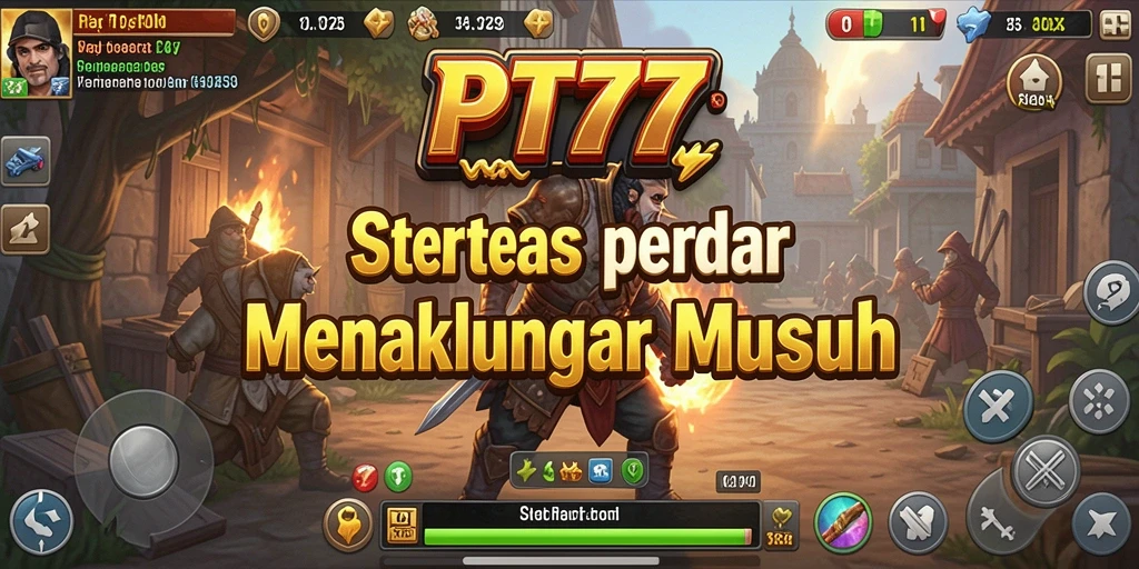 Tangkapan layar PT777 menampilkan pertempuran strategi yang intens dan mendebarkan.