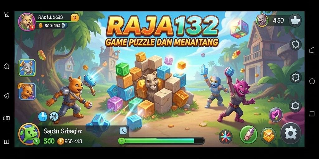 Screenshot gameplay RAJA132 menampilkan momen menegangkan saat menyelesaikan puzzle.