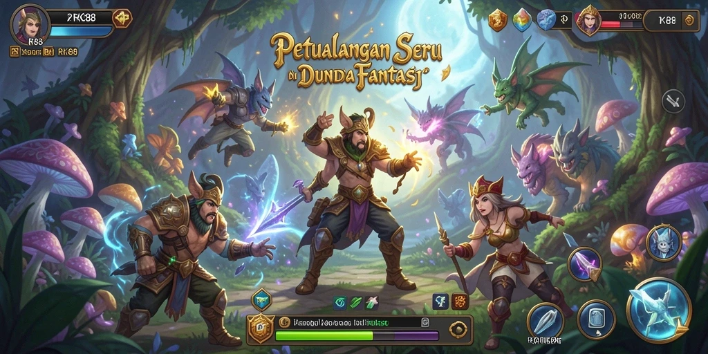 Tangkapan layar gameplay RK88 menunjukkan petualangan seru yang menantang.