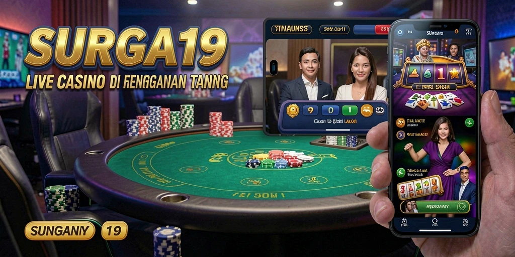 Tampilan gameplay SURGA19 yang mendebarkan saat bermain Live Casino.