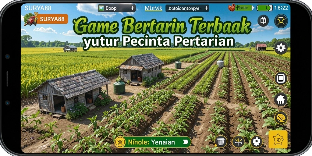 Screenshot menunjukkan gameplay seru dalam SURYA88 saat bertani.