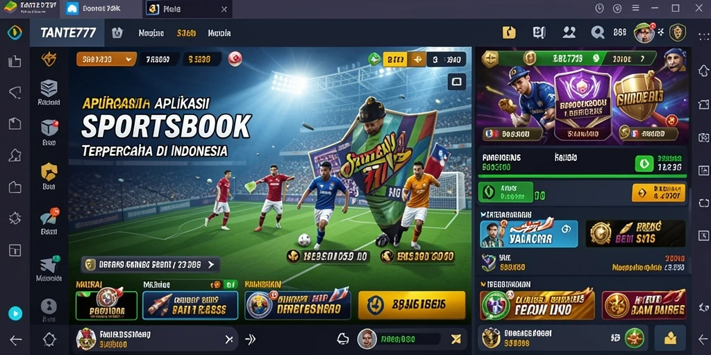 Tangkapan layar gameplay <strong>TANTE777</strong> yang menampilkan pilihan taruhan olahraga yang beragam.