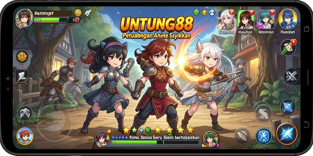 Screenshot UNTUNG88 menampilkan aksi seru dalam dunia anime.